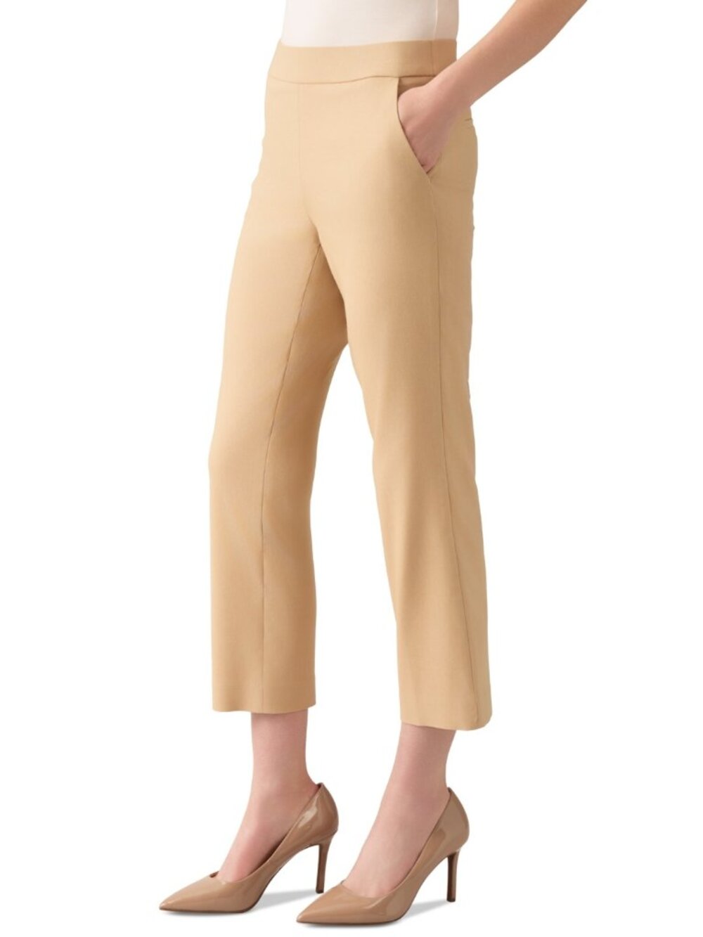 Kasper Women's Medium Petite Pull-on Cropped Pant Stretch Twill NWT Retail $79